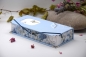 Preview: Schachtel mit Klappdeckel ca. 21x10x4cm | floral | blau | Art. Nr. 97040505